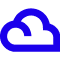 Cloud stat blue icon